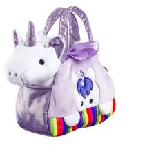 Pelúcia Unicórnio com Bolsinha Roxo - Multikids