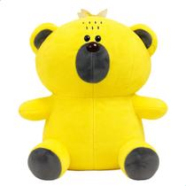 Pelúcia Ursinho com coroa 30cm Antialérgico Lavável com Zíper Super Macio e Seguro