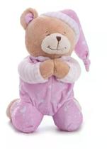 Pelúcia Ursinho Que Reza Buba 25cm Rosa