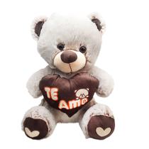 Pelúcia Urso Abraço Apaixonado com Coração Te Amo 40cm Marrom Claro DRM1007 - Dorémi Pelúcia Urso Abraço Apaixonado com Coração Te Amo 40cm Marrom Claro DRM1007 - Dorémi