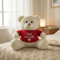 Pelúcia Urso Com Camiseta Coração Toybrink Pelúcia Urso Com Camiseta Coração Toybrink