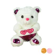 Pelúcia Urso Coração Pequeno 01 Peça 25 CM Várias cores Enchimento Silicone Fofinho