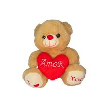 Pelucia Urso Na Sacolinha Com Coração Amor Marrom