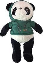 Pelúcia Urso Panda Com Agasalho 53cms - Verde