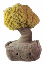 Pelúcia Vaso De Flor Bonsai Decoração 22Cms - Amarelo
