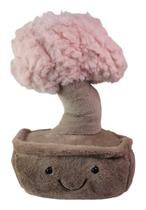 Pelúcia Vaso De Flor Bonsai Decoração 22Cms - Rosa