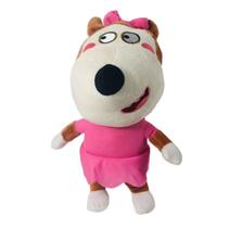 Pelúcia Wolfoo Lucy Lobo Rosa 30 cm da Série de Desenho Animado