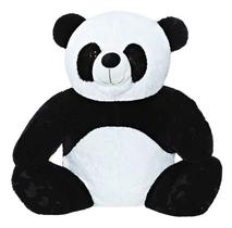 Pelúcia Wu Panda Fofo Black/Branco Mini