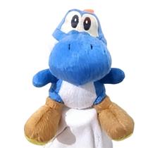 Pelúcia Yoshi Azul 30cm da Turma do Mario Bros