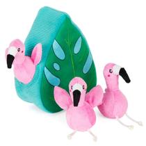Pelúcia Zippypaws Burrow Brinquedo Com Apito Flamingos em Monstera Para Cães E Gatos Pelúcia Zippypaws Burrow Brinquedo Com Apito Flamingos em Monstera Para Cães E Gatos