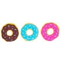 Pelúcia Zippypaws Miniz Donuts Pack 3 Brinquedo Para Cães Pequeno - Rosquinhas