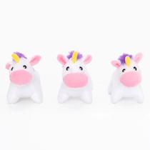Pelúcia Zippypaws Miniz Unicorns Pack 3 Brinquedo Para Cães Pequeno - Unicórnio