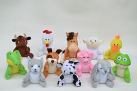 Pelúcias animais da fazenda kit 12 bichinhos vaca porco cavalo boi Pelúcias animais da fazenda kit 12 bichinhos vaca porco cavalo boi