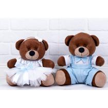 Pelucias casal urso tedde 22 cm pajem , daminha - para decorações