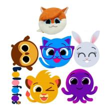 Pelúcias Infantil Bolofofos Pow Polvo, Raposa, Gato, Coruja E Leão Pão De Queijo 25 Cm