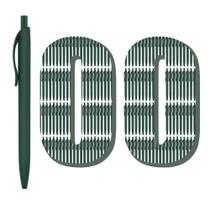 Pen deegtran Bulk, pacote com 100 canetas No Bleed Green Barrel Click Pen deegtran Bulk, pacote com 100 canetas No Bleed Green Barrel Click