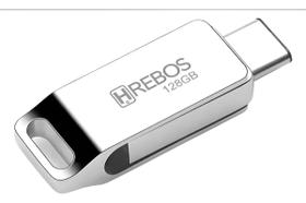 Pen Drive 128gb flash Drive Hrebos 2em1 USB e USB C para dispositivos moveis e computadores Pen Drive 128gb flash Drive Hrebos 2em1 USB e USB C para dispositivos moveis e computadores