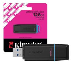 Pen Drive 128GB Kingston Data Traveler Exodia G2 USB 3.2 Gen 1 Preto e Azul Pen Drive 128GB Kingston Data Traveler Exodia G2 USB 3.2 Gen 1 Preto e Azul