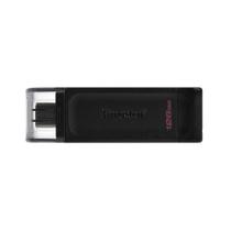 Pen Drive 128GB Kingston DataTravaler 70, USB-C 3.2, Preto - DT70/128GB
