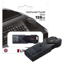 Pen Drive 128GB Kingston DataTraveler Exodia Onyx USB 3.2 Preto DTXON128GB