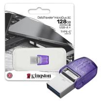Pen Drive 128GB Kingston Datatraveler Microduo USB 3.2 Tipo C e Tipo A DTDUO3CG3.128GB