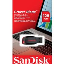 Pen Drive 128GB Sandisk Cruzer Blade PRETO/VERMELHO USB 2.0 FLASH Drive SDCZ50-128G-B35