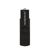 Pen Drive 128GB USB 2.0 OTG - Dual para Computador e Celular - Metal, Preto