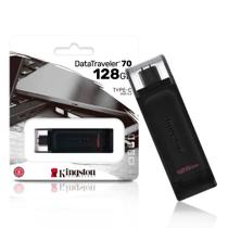 Pen Drive 128gb Usb C 3.2 DataTraveler 70 - 70mb/s Leit DT70/128GB Kingston Pen Drive 128gb Usb C 3.2 DataTraveler 70 - 70mb/s Leit DT70/128GB Kingston