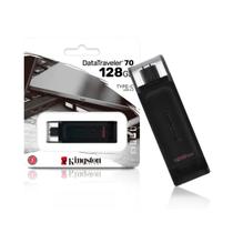 Pen Drive 128gb Usb C 3.2 DataTraveler 70 - 70mb/s Leit DT70/128GB Kingston Pen Drive 128gb Usb C 3.2 DataTraveler 70 - 70mb/s Leit DT70/128GB Kingston