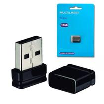 Pen drive 16 gb nano preto usb 2.0 pd054 multilaser