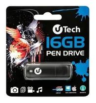 Pen Drive 16 Gb U-tech Cor Preto (1 Unid).