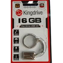 Pen Drive 16GB 2.0 com Chaveiro Metal Kingdrive com Garantia - Ficone & Reis