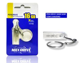 Pen drive 16GB metal com chaveiro class 10 2.0 max drive