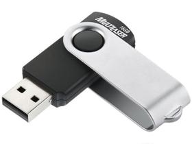Pen Drive 16GB Multi Twist, USB 2.0, Preto e Prata - PD588
