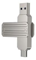 Pen Drive 2 Em 1 Dual Usb-a 3.2 E Usb-c 256gb Wiwu Metálico
