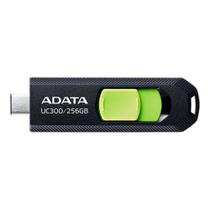Pen Drive 256GB ADATA UC300, USB 3.2, OTG, Dual Conector, Retrátil, Preto e Verde - ACHO-UC300-256G-RBK/GN Pen Drive 256GB ADATA UC300, USB 3.2, OTG, Dual Conector, Retrátil, Preto e Verde - ACHO-UC300-256G-RBK/GN