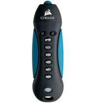 Pen Drive 256GB Corsair Padlock 3, USB 3.0, com Criptografia, Resistente à Água e Choque, Azul e Preto - CMFPLA3B-256GB
