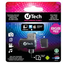 Pen Drive 3 em 1 uTech OTG Adaptador e Cartão Micro SD 8GB