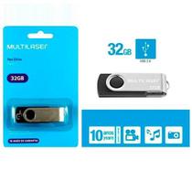 Pen drive 32 gb twist preto usb 2.0 pd589 multilaser