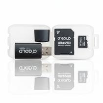 Pen Drive 32GB 3 em 1 com Adaptador SD e Micro SD Ultra Speed αGold Alta Performance Tecnologia Ultra Speed Pen Drive 32GB 3 em 1 com Adaptador SD e Micro SD Ultra Speed αGold Alta Performance Tecnologia Ultra Speed