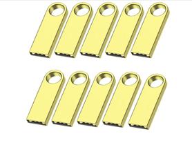 Pen Drive 32gb Metal DOURADO C/ Adaptador USB