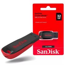 Pen Drive 32gb Sandisk Cruzer Preto E Vermelho