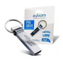 Pen Drive 32Gb Usb High-Speed Chaveiro em Metal Resistente Exbom - STGD-PD32G