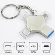 Pen Drive 4em1 Tipo C 16GB com OTG e USB 3.0 para iPad, iPhone e Android