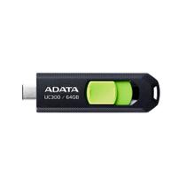Pen Drive 64GB ADATA UC300, USB 3.2, OTG, Dual Conector, Retrátil, Preto e Verde - ACHO-UC300-64G-RBK/GN Pen Drive 64GB ADATA UC300, USB 3.2, OTG, Dual Conector, Retrátil, Preto e Verde - ACHO-UC300-64G-RBK/GN