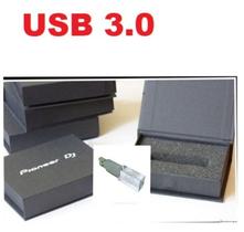 Pen Drive 64gb Cristal Diodo Logotipo Pioneer Dj Usb 3.0 + Estojo