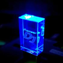 Pen Drive 64gb Cristal Diodo Pioneer Dj Usb 2.0 + Estojo