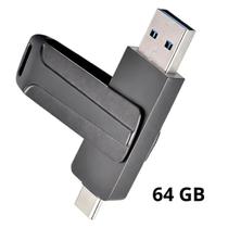 Pen Drive 64GB Duplo 2 em 1 USB-C e USB-A Alta Velocidade