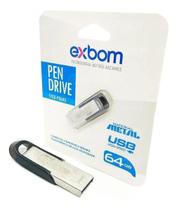 Pen Drive 64Gb Em Metal Compacto Resistente Pendrive Nfe