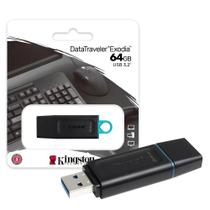 Pen Drive 64GB Kingston Data Traveler Exodia USB 3.2 Gen 1 Preto DTX64GB